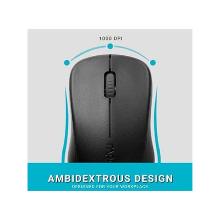 Rapoo 1620 Wireless Optical Mouse Black