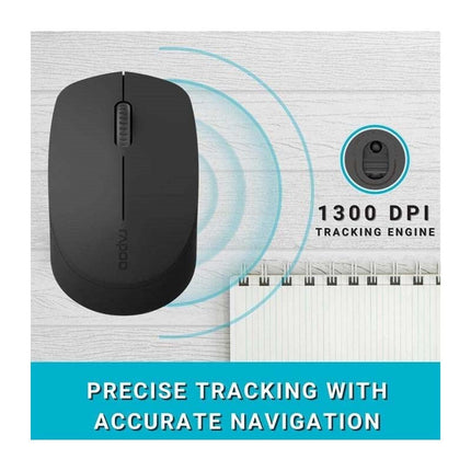Rapoo M100 Silent Multi-mode Wireless Mouse - Dark Grey