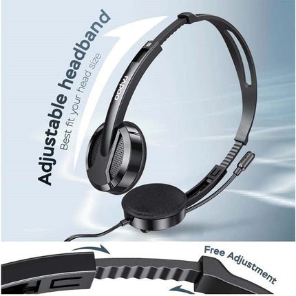 Rapoo H101 Wired Stereo Headset - Black