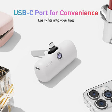 iWalk Portable Charger for iPhone 15 iPhone 16 Series, 20W PD Fast Charging USB-C Power Bank