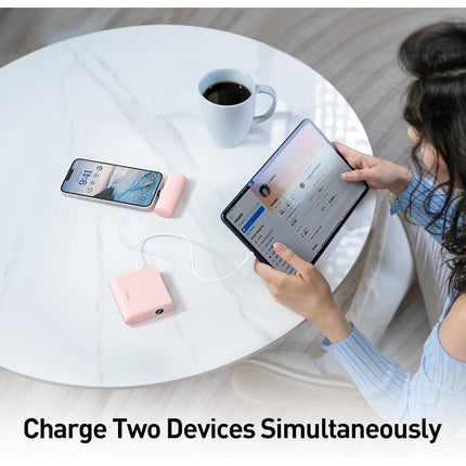 iWalk Small Portable Charger 13500mAh, USB-C Power Bank with Charging Case Type-C