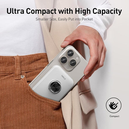 iWalk PD 20W Magnetic Portable Charger with Ring 10000 mAh Wireless Slim Stand Power Bank