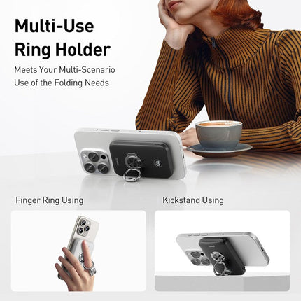 iWalk PD 20W Magnetic Portable Charger with Ring 10000 mAh Wireless Slim Stand Power Bank