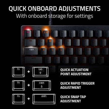 Razer Huntsman V3 Pro Mini 60% Wired RGB Analog Optical Esports Gaming Keyboard (US Layout) - Black