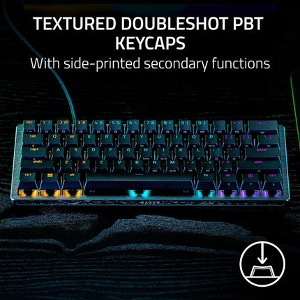Razer Huntsman V3 Pro Mini 60% Wired RGB Analog Optical Esports Gaming Keyboard (US Layout) - Black