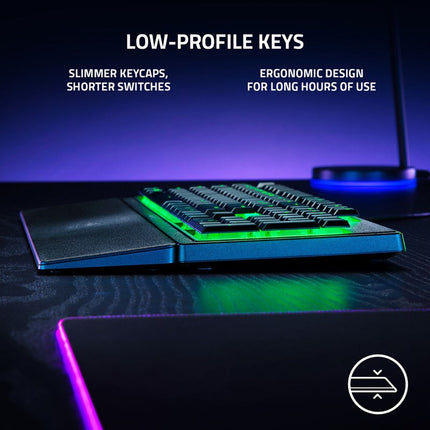 Razer Ornata V3 X Low-profile Membrane Wired RGB Gaming Keyboard (US Layout) - Black