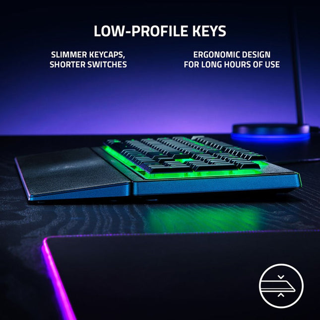 Razer Ornata V3 X Low-profile Membrane Wired RGB Gaming Keyboard (US Layout) - Black
