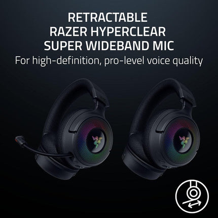 Razer Kraken V4 Wireless Gaming Headset for PC, PS5, Switch, Smartphone - Black