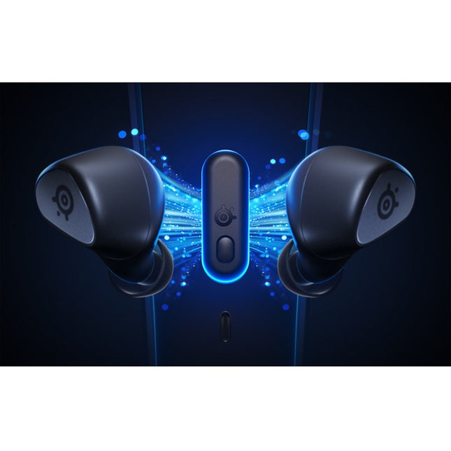 Steel Series Arctis GameBuds, Wireless Active Noise Cancelling Gaming Earbuds for PC, PS5, PS4, Switch
