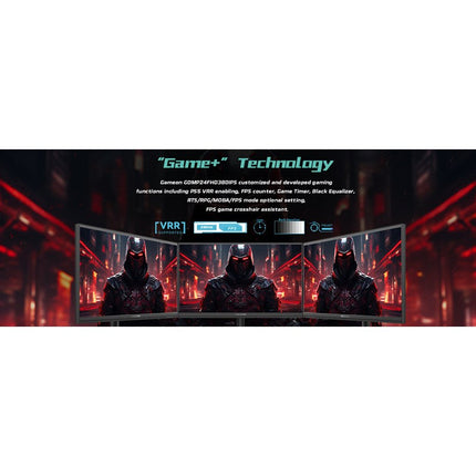 GAMEON GOMP24FHD380IPS Midnight Pro Series 24" FHD, 380 Hz, MPRT 0.5 ms, HDMI 2.1, Fast IPS Gaming Monitor (Support PS5) - Black