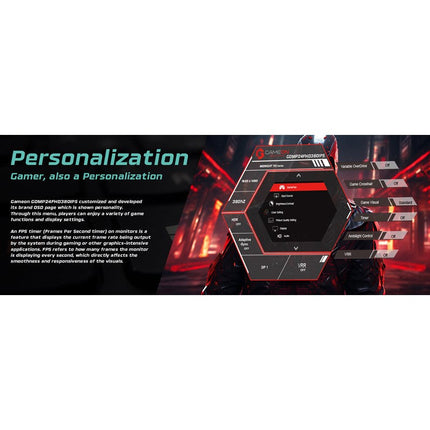 GAMEON GOMP24FHD380IPS Midnight Pro Series 24" FHD, 380 Hz, MPRT 0.5 ms, HDMI 2.1, Fast IPS Gaming Monitor (Support PS5) - Black