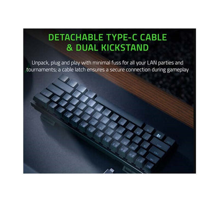 Razer Huntsman Mini 60% Gaming Keyboard, Clicky Optical Purple Switch, (US Layout)
