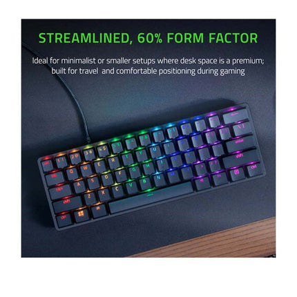 Razer Huntsman Mini 60% Gaming Keyboard, Clicky Optical Purple Switch, (US Layout)