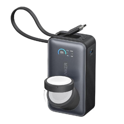 Anker MagGo Power Bank (10000mAh , 35 Watts, For Apple Watch, Built-In USB-C) - Black