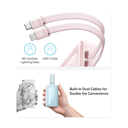 Anker Zolo Power Bank (20000mAh, 30 Watts, Built-In USB-C and Lightning Cable)