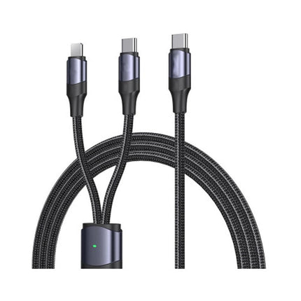 Go-Des 2 in 1 Cable , Type-C to Type-C (60W) , Type-C to Lightning (27 W)