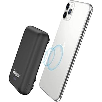Energizer Ultimate 10000mAh Wireless Power Bank, 18W, with Suction Cup, Triple Output, with Power Delivery USB-C Output, Dual Input - Black