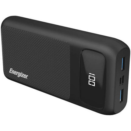 Energizer Ultimate 20000mAh Power Bank, 22.5W, Triple Output, with Power Delivery 20W USB-C Output and Fast Charge, Dual Input, LCD Indicator - Black