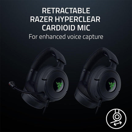 Razer Kraken V4 X Wired USB-C Gaming Headset for PC, PS5, Switch, Mobile - Black