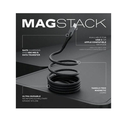 Statik MagStack Pro Magnetic 100 W Cable USB-C to USB-C 90 cm - Black