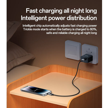 Yesido CA180, 27W, Type C to Lightning Cable with Digital Display - 1.2 M