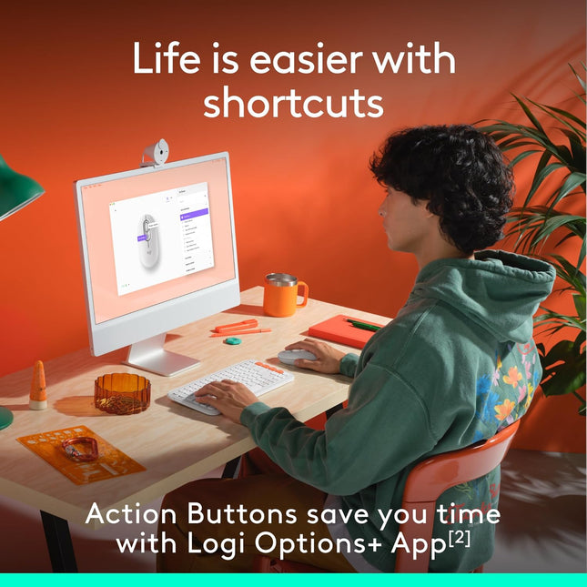 Logitech POP Mouse with Emoji - Off White