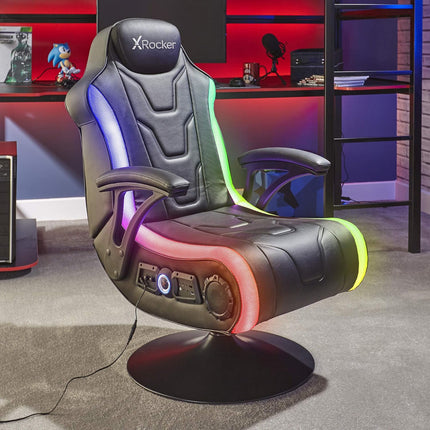 X-Rocker Monsoon RGB 4.1 Stereo Audio Gaming Chair with Vibrant LED