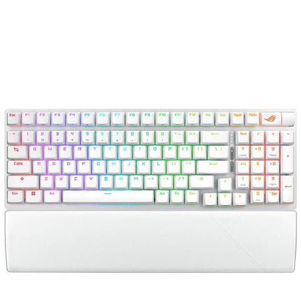 Asus ROG Strix Scope II 96 Wireless RGB Mechanical Gaming Keyboard (ROG NX Snow Switch) (Arabic Layout) - White