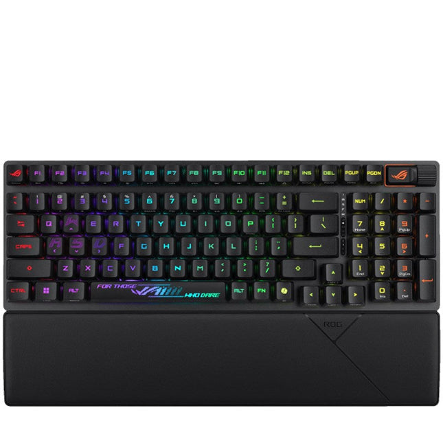 Asus ROG Strix Scope II 96 RX Wireless RGB Optical Mechanical Gaming Keyboard (ROG RX Blue Switch) (Arabic Layout) - Black