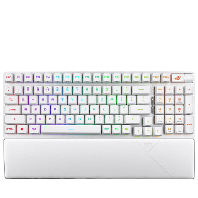 Asus ROG Strix Scope II 96 RX Wireless RGB Optical Mechanical Gaming Keyboard (ROG RX Blue Switch) (Arabic Layout) - White