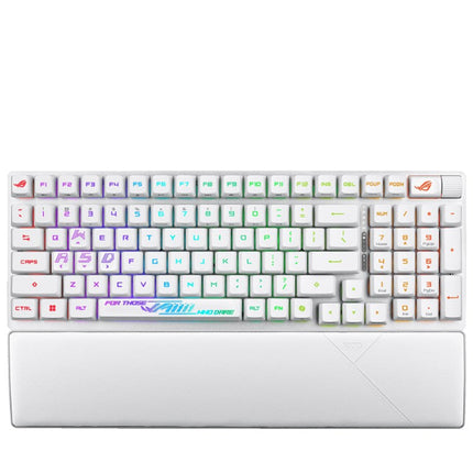 Asus ROG Strix Scope II 96 RX Wireless RGB Optical Mechanical Gaming Keyboard (ROG RX Blue Switch) (Arabic Layout) - White