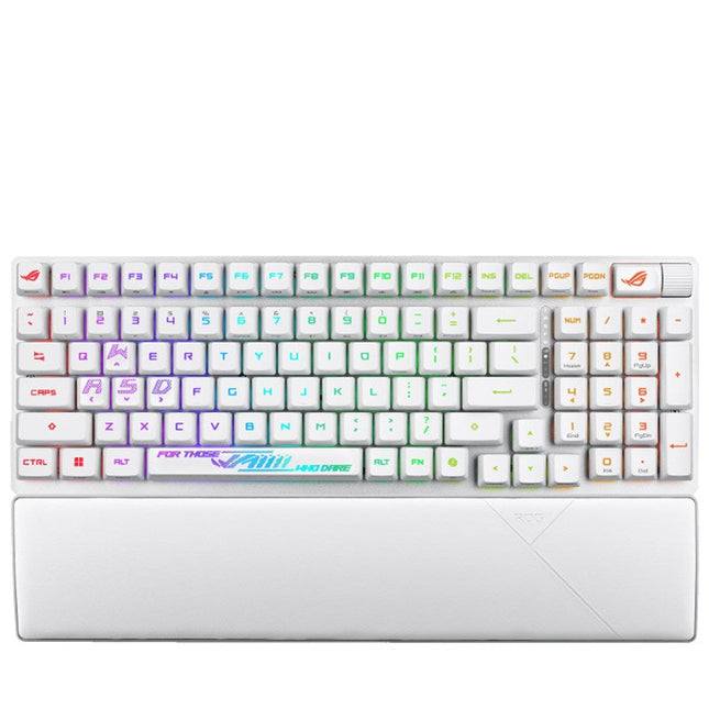 Asus ROG Strix Scope II 96 RX Wireless RGB Optical Mechanical Gaming Keyboard (ROG RX Blue Switch) (Arabic Layout) - White