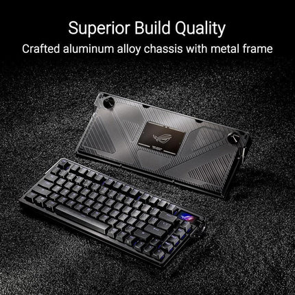 Asus ROG Azoth Extreme 75% RGB Wireless Mechanical Gaming Keyboard (ROG NX Snow Switches) (Arabic Layout) - Black