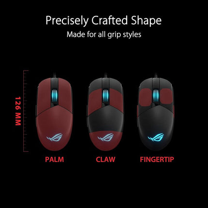 Asus ROG Strix Impact III Wired RGB Gaming Mouse - Black