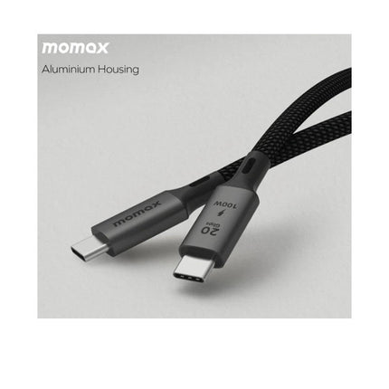 Momax Elite 100W USB-C USB3.2 Gen 2x2 20Gbps Cable 2 M, Black