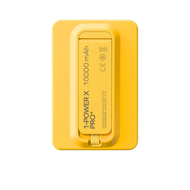 Momax 1-Power X Pro + Magnetic Wireless Battery Pack (10000mAh) with Stand and Built-in USB-C Cable