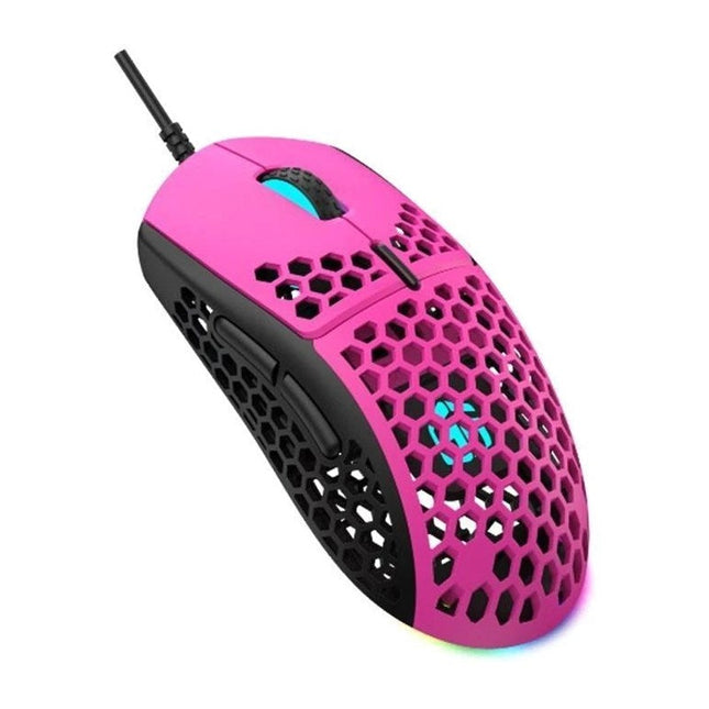 Gamertek GM16 Ultralight Precision Wired Gaming Mouse - Pink