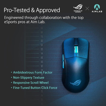 Asus ROG Harpe Ace Aim Lab Edition Wireless RGB Gaming Mouse - Black
