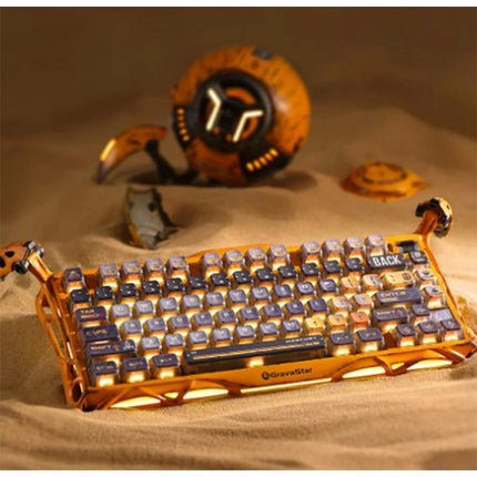 GravaStar Mercury K1 Pro 75% Wireless Mechanical Gaming Keyboard Special Edition - Worn Yellow