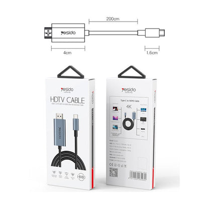 Yesido HDMI To Type-C , 4K Ultra HD Cable
