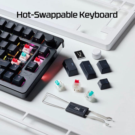 HyperX Alloy Rise 75 Wireless Mechanical Gaming Keyboard (Red Switch) - Black (US Layout)