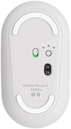 Logitech Pebble 2 M350s Wireless Mouse, Ambidextrous Design, Multi-Device Pairing, Bluetooth Connectivity, Silent Clicks with Silent Touch Technology - Tonal White