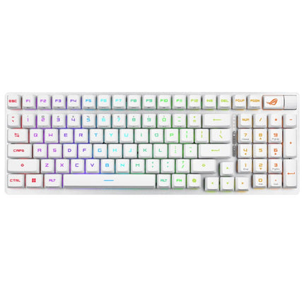 Asus ROG Strix Scope II 96 RX Wireless RGB Optical Mechanical Gaming Keyboard (ROG RX Blue Switch) (Arabic Layout) - White