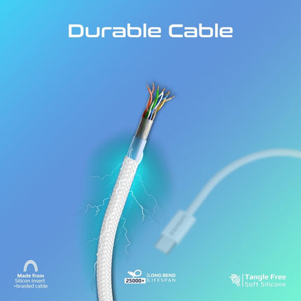 Promate Ultra-Fast 60W PD USB-C Fabric Braided Cable