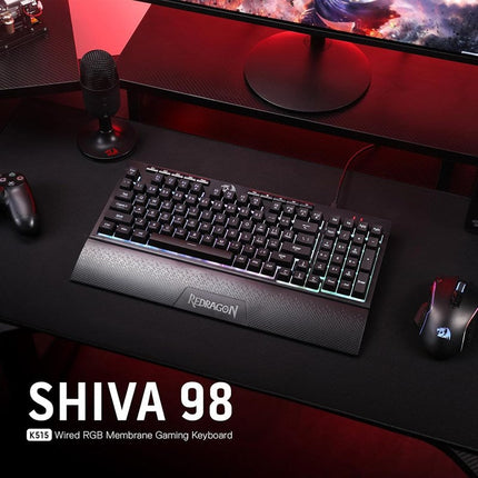 Redragon K515 Shiva Wired RGB Membrane Gaming Keyboard - Black