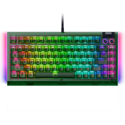 Razer BlackWidow V4 75% Hot-Swappable Wired Mechanical Gaming Keyboard - Phantom Green Edition