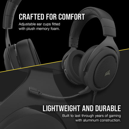 Corsair HS50 PRO STEREO Wired Gaming Headset - Carbon