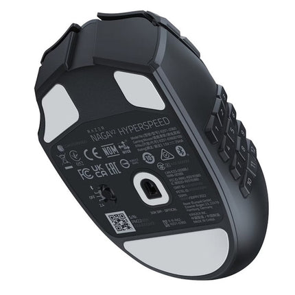 Razer Naga V2 HyperSpeed Ergonomic Wireless MMO Gaming Mouse with 19 Programmable Buttons - Black