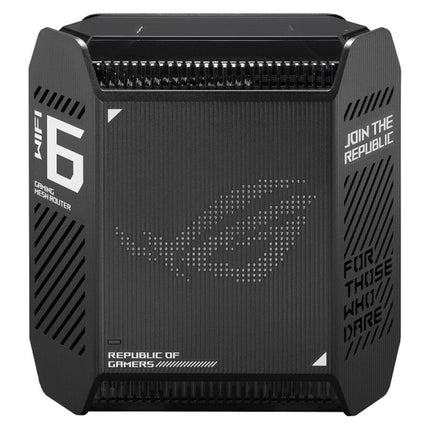 Asus ROG Rapture GT6 Tri-Band Wi-Fi 6 Gaming Mesh Wi-Fi System, 2.5 Gbps Port, Triple-Level Game Acceleration, UNII 4 RGB Gaming Router - Black