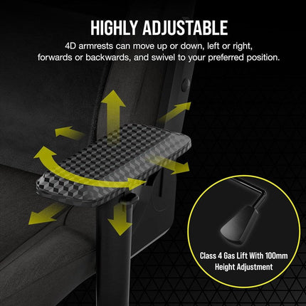 Corsair T3 RUSH Fabric Gaming Chair - Charcoal